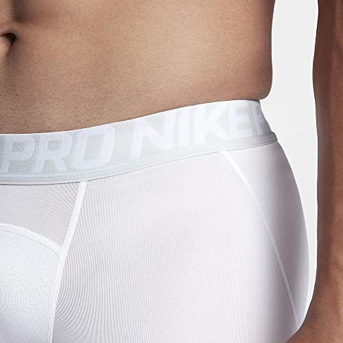 NIKE Pro Pantalones Cortos, Hombre, Blanco (White/Pure Platinum/Black), S