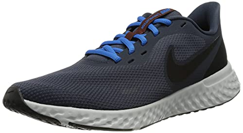 Nike Revolution 5, Zapatillas para Correr Hombre, Azul Y Negro, 44 EU