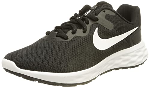 Nike Revolution 6, Road Running Shoe Hombre, Black/White-Iron Grey, 44.5 EU