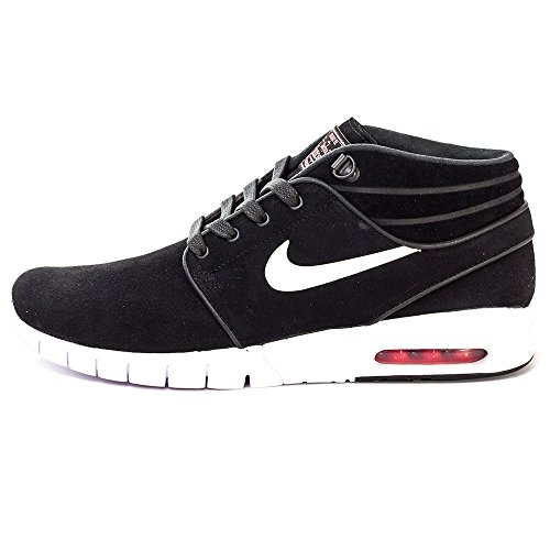 Nike Stefan Janoski MAX Mid L, Zapatillas de Skateboarding Hombre, Negro/Blanco/Rojo (Black/White-University Red), 38.5