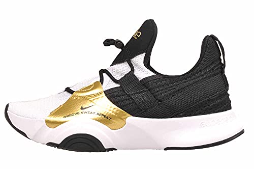 Nike Superrep Groove, Zapatillas para Correr Mujer, White Black Mtlc Gold Coin Bla, 37.5 EU