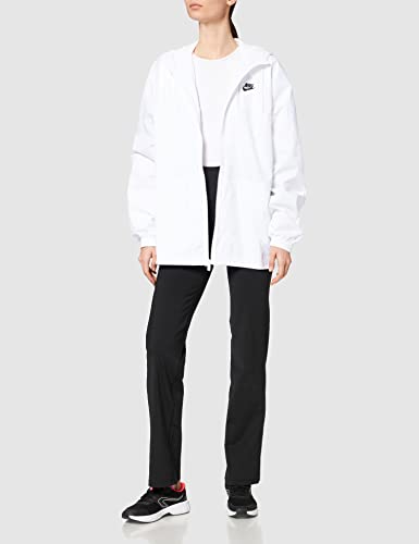 NIKE W NSW RPL WR ESSNTL WVN JKT Jacket, Women's, White/Black, M