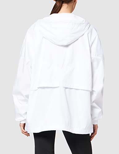 NIKE W NSW RPL WR ESSNTL WVN JKT Jacket, Women's, White/Black, M