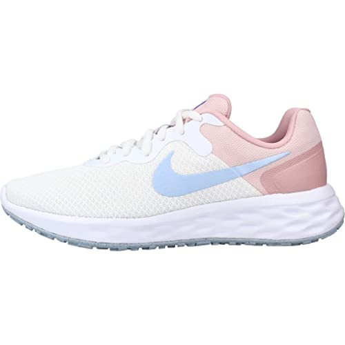 Nike W Revolution 6 NN, Zapatillas para Correr Mujer, White Hydrogen Blue Pink Glaze Polar, 39 EU