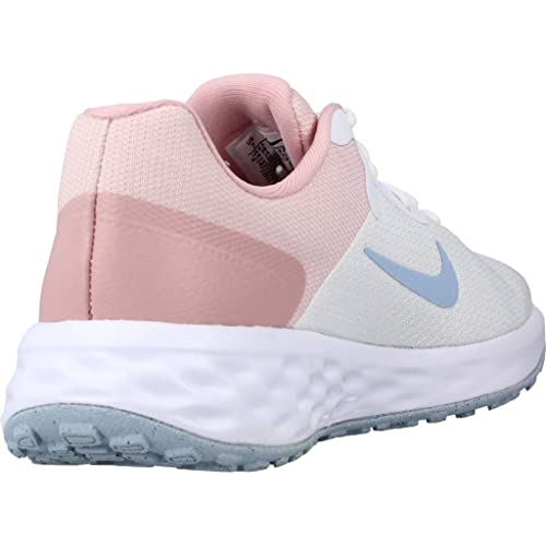 Nike W Revolution 6 NN, Zapatillas para Correr Mujer, White Hydrogen Blue Pink Glaze Polar, 39 EU