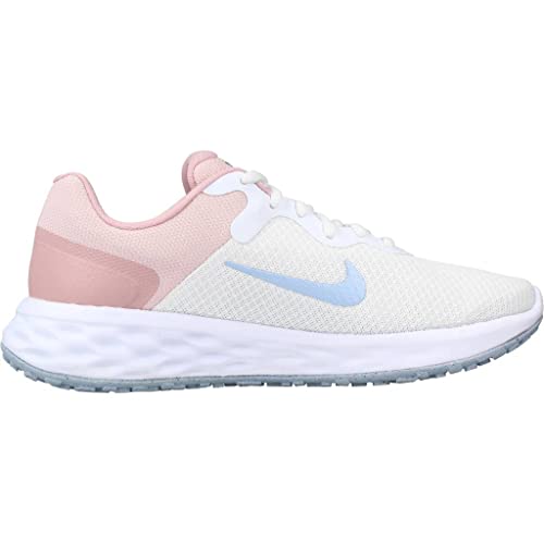Nike W Revolution 6 NN, Zapatillas para Correr Mujer, White Hydrogen Blue Pink Glaze Polar, 39 EU
