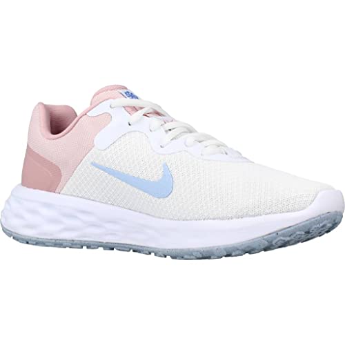 Nike W Revolution 6 NN, Zapatillas para Correr Mujer, White Hydrogen Blue Pink Glaze Polar, 39 EU