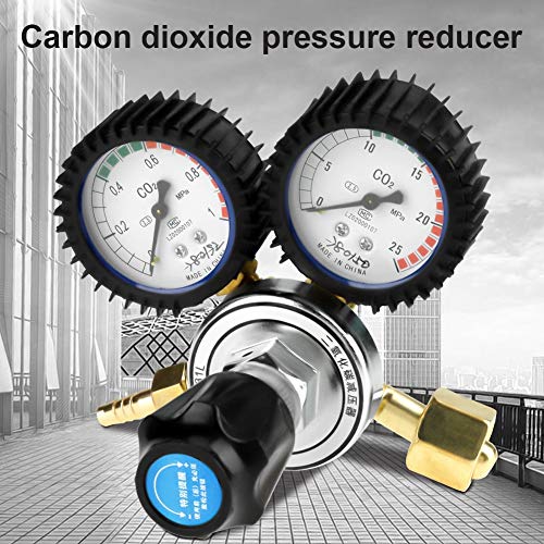 Nikou Regulador de presión de CO2 - G5 / 8 Botella de CO2 Soldadura Regulador de Gas de dióxido de Carbono Reductor de presión Regulador de CO2 Reductor de presión de Botella