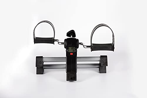 NIMO Pedales Estaticos,Mini Bicicleta Estática,Pedaleador Plegable LCD Pantalla,Máquina de Brazos y Piernas Rehabilitación para Hacer Ejercicio en Casa (NEGRO)