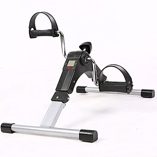 NIMO Pedales Estaticos,Mini Bicicleta Estática,Pedaleador Plegable LCD Pantalla,Máquina de Brazos y Piernas Rehabilitación para Hacer Ejercicio en Casa (NEGRO)