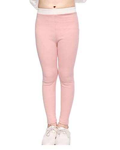 Niñas Leggings Elástica Pantalones De Lápiz De Cintura para 8-14 Años Pink 120