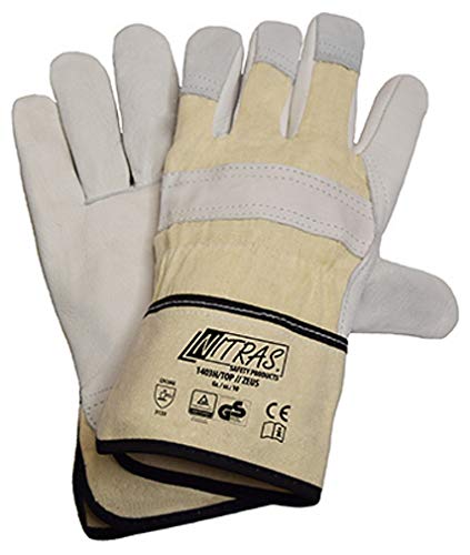 Nitras 1403 Top Zeus - 3x Guantes de Trabajo - Indicado para Maquinaria, Obra, Carga y Almacenaje - Tamaño 9