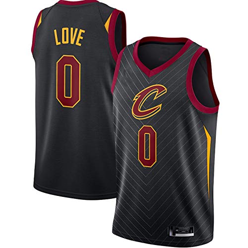 Niubai Cleveland Cavaliers #0 - Camiseta de baloncesto para hombre, diseño de Kevin Love, 2020/21, color negro