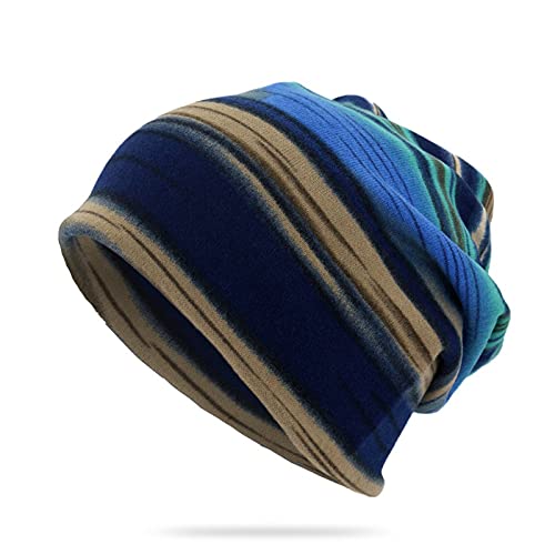 Niunu Gorro de invierno cálido de punto grueso con forro polar térmico, resistente al viento, para exteriores, moda elegante, a, Talla única