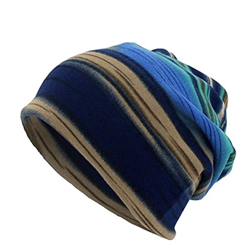 Niunu Gorro de invierno cálido de punto grueso con forro polar térmico, resistente al viento, para exteriores, moda elegante, a, Talla única