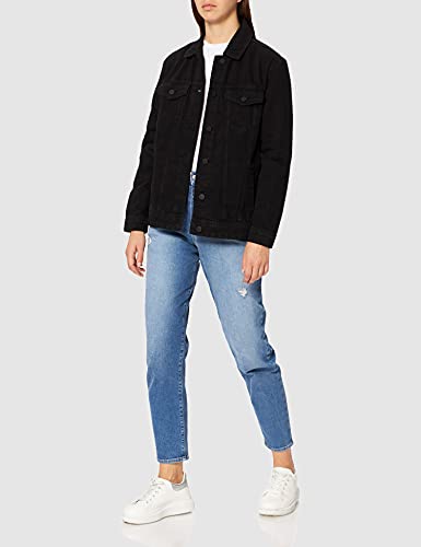 NOISY MAY NMOLE L/S Denim Jacket VI135BL Noos BG Chaqueta, Black, S para Mujer