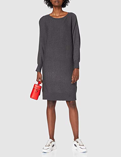 NOISY MAY NMSHIP L/S Boatneck Knit Dress BG Noos Vestido, Gris Oscuro, XS para Mujer