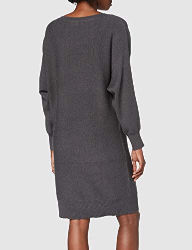 NOISY MAY NMSHIP L/S Boatneck Knit Dress BG Noos Vestido, Gris Oscuro, XS para Mujer