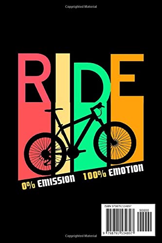 Notebook - Mountain bike trials: College Ruled Journal_ 6x9" 114 Pages White Paper Blank Journal with Black Cover Perfect Size