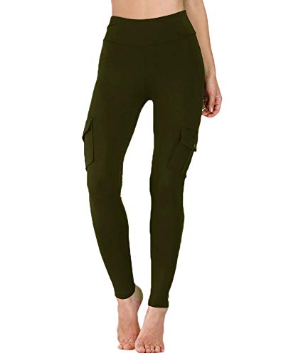 Nuofengkudu Mujer Militar Talle Alto Deportivos Leggins Push up Elasticos Running Yoga Fitness Trekking Tactico Pantalones Ejército Verde S