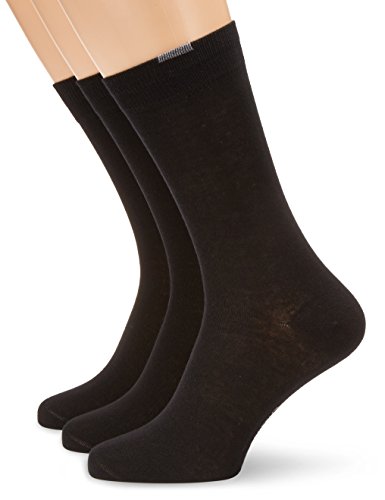 Nur Der - Calcetines opacas para hombre, pack de 3, talla 43-46, color negro 940