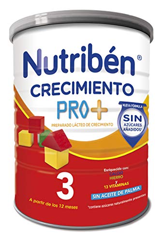 Nutribén Crecimiento ProAlfa 3 Leche en polvo de Crecimiento para bebés- A partir de 12 meses- 1 unidad 800g