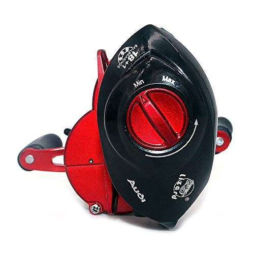 NUZAMAS Carretes de Pesca Baitcaster Reel 8.1: 1 de Alta Velocidad con Sistema de Freno Ajustable Rodamientos de Bolas Carrete de Pesca de baitcasting de mar para Zurdos