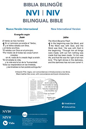 NVI/NIV Biblia Bilingue Espanol-Ingles