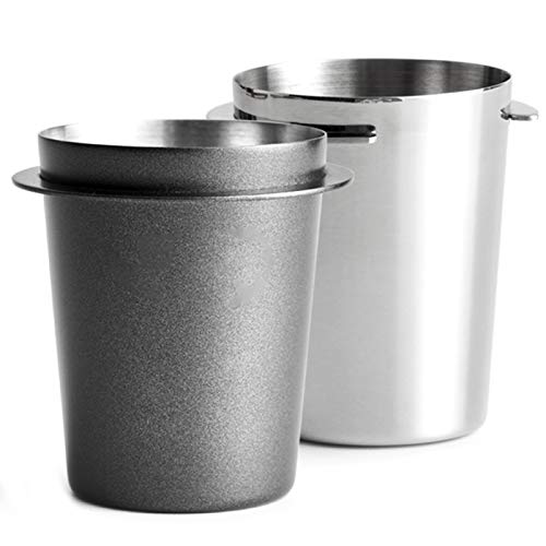 NXACETN Vaso dosificador de café de acero inoxidable para cafeteras espresso con mango de 58 mm