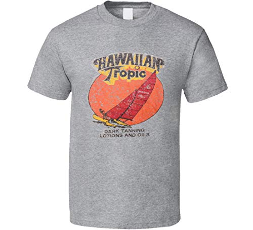 N/Y Hawaiian Tropic Dark Tanning Oil 80s - Camiseta deportiva para aficionados, color gris Negro Negro ( 3XL