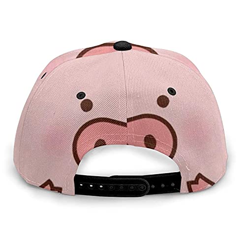 Oaieltj Gorra de béisbol unisex para mujer, hombre, niña, ajustable, 3D, con impresión plana, Bill, Cerdito lindo dibujo de dibujos animados rosa, Talla única