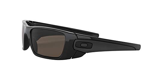 Oakley FUEL CELL, Gafas de sol Rectangulares para hombre, Negro (Polished Black Frame/Warm Grey Lens), 60