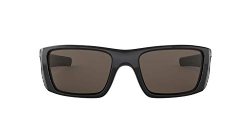 Oakley FUEL CELL, Gafas de sol Rectangulares para hombre, Negro (Polished Black Frame/Warm Grey Lens), 60