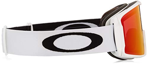 Oakley Line Miner - Gafas de Nieve, Color Blanco Mate, tamaño Mediano, Lentes de iridio Prizm