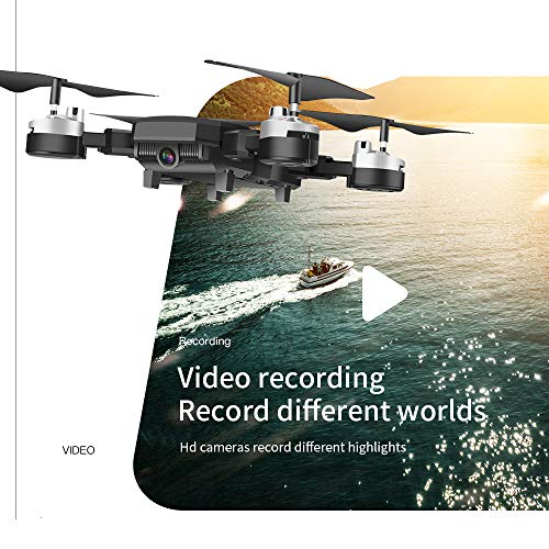 OBEST Drones con Cámara 1080P HD, WiFi FPV en Tiempo Real, Vuelo de Trayectoria, Modo sin Cabeza, Foto Gestual, Regreso con un Solo Botón, 3D Flip, 2 Baterías, Volando 24 Min, Negro
