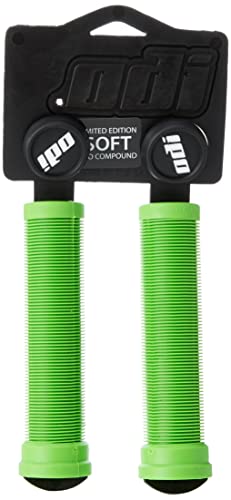 ODI Griffe Bmx Longneck Sl Flangeless, Puños para manillar (sin anillas), Verde (lime green), 135 mm