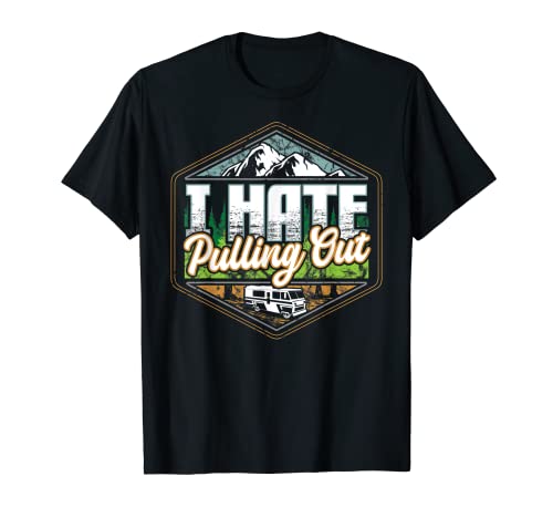 Odio sacar Divertido Camping Viaje Viaje Aventura Camiseta
