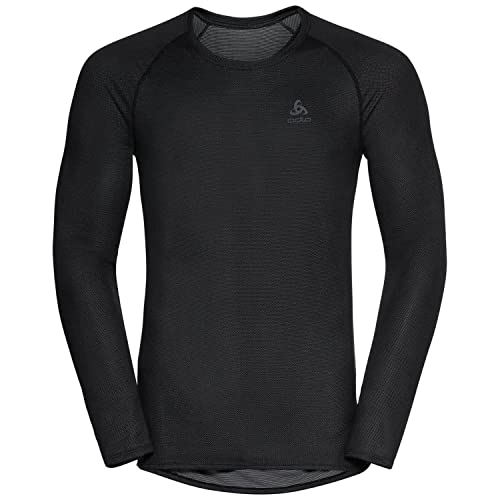 Odlo Men's Active F-Dry Light Eco Base Layer Top, Black, XXL