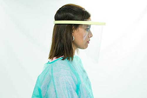 Oedim Pack de 10 Unidades Protección Facial Transparente 35,6x23,5cm | Visera de Protección Fabricada en España | Evita Contagios