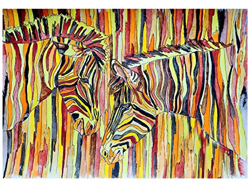 Oedim Vinilo para Frigorífico Zebras 185x60cm | Adhesivo Resistente y Económico | Pegatina Adhesiva Decorativa de Diseño Elegante
