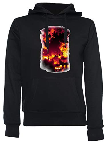 Oh, No, Ahí va Tokio - Criatura Unisexo Hombre Mujer Sudadera con Capucha Negro Unisex Men's Women's Hoodie Black