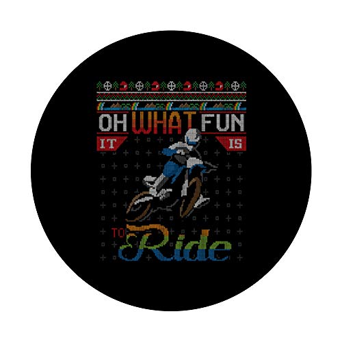 Oh What Fun It Is To Ride Dirt Bike Ugly Christmas Sweater PopSockets PopGrip Intercambiable