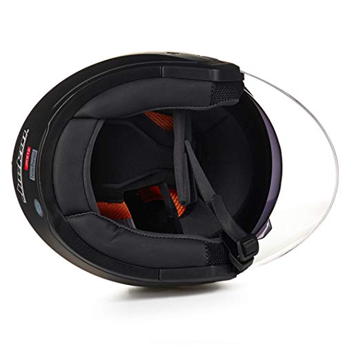 OLEEKA Casco de esquí Casco abatible de Motocicleta Casco de Bicicleta eléctrica de Cara Abierta con visores de Doble Lente Hombres Mujeres Casco de Moto