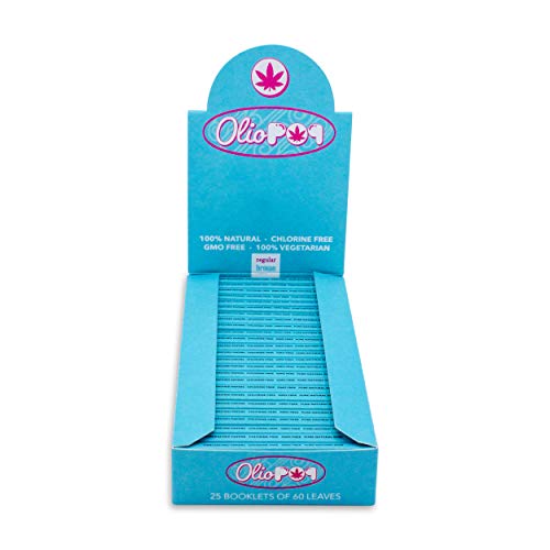 OLIOPOP Papel de Liar Fumar Pequeño Marrón Natural (60 Hojas 25 libritos)