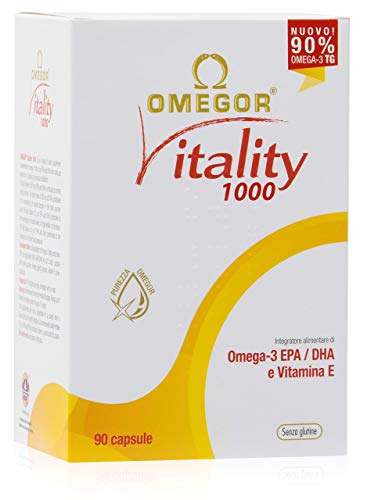 OMEGOR® Vitality 1000: ¡NUEVO con un 90% de Omega-3 TG! 5 * IFOS certificado desde 2006. EPA 535 mg y DHA 268 mg por perla. Min. Estructura 90% de triglicéridos y destilación molecular, 90 cps.