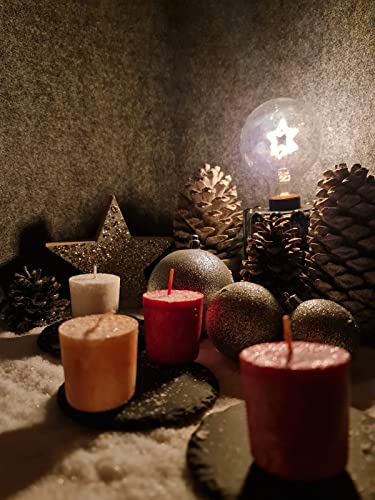 ONE GOODLIFE | Juego de regalo de velas aromáticas – Juego de velas como regalo | 10 unidades de velas de cera de estearina – Color negro | velas aromáticas para Navidad o para aromaterapia | (opio)