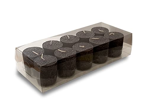 ONE GOODLIFE | Juego de regalo de velas aromáticas – Juego de velas como regalo | 10 unidades de velas de cera de estearina – Color negro | velas aromáticas para Navidad o para aromaterapia | (opio)