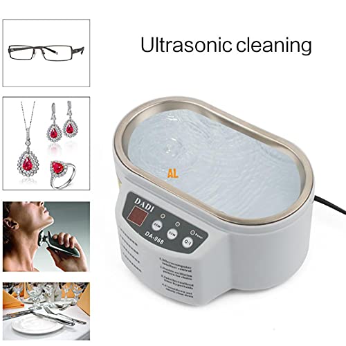 ONE-KJWH Limpiador Ultrasónico, Equipo De Limpieza 600Ml, Equipo Limpiador Ultrasónico Digital con Limpieza De Dentaduras Postizas Joyas Gafas Relojes Dentaduras De Monedas Metálicas