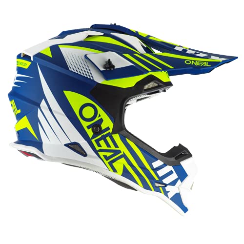 Oneal 2SRS Helmet SPYDE 2.0 Blue/White/Neon Yellow L (59/60cm) Casco, Adultos Unisex