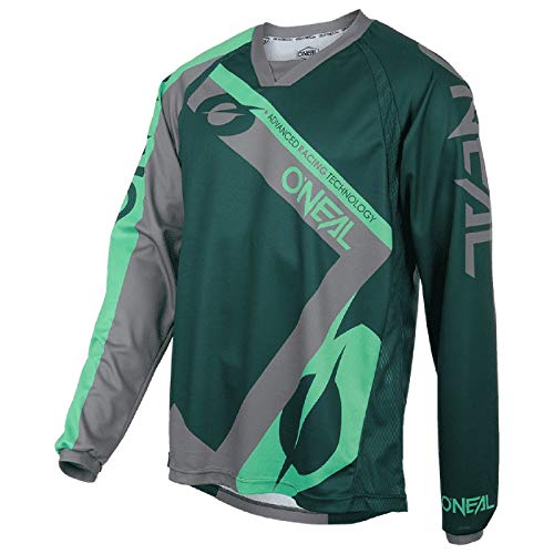 O'Neal | Camiseta de Motocross Manga Larga | MX MTB Mountain Bike | Materiales Ligeros, Transpirables, cómodos y Sueltos | Element FR Jersey Hybrid | Adultos | Menta Verde | Talla XL